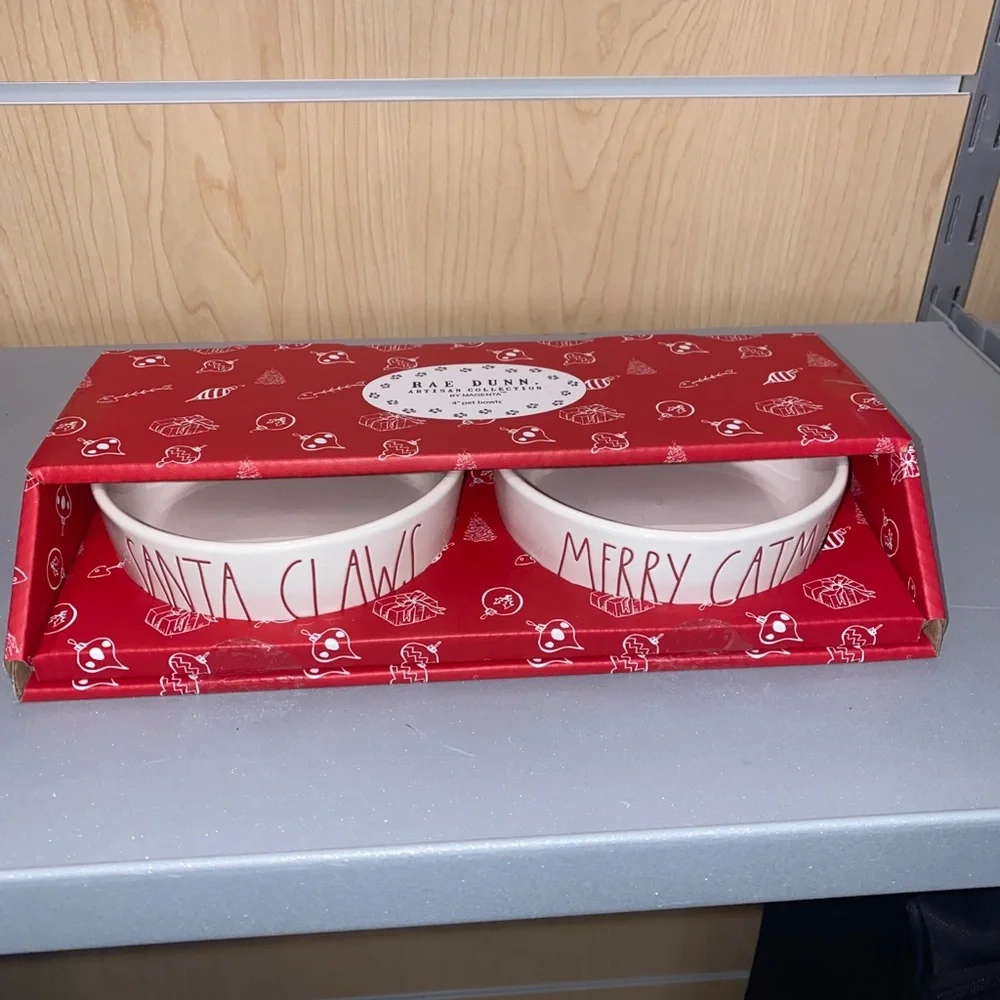 Rae Dunn Christmas Cat Bowls